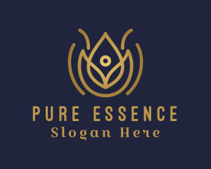 Luxury Flower Yoga  logo design