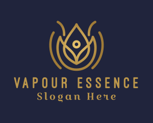 Luxury Flower Yoga  logo design