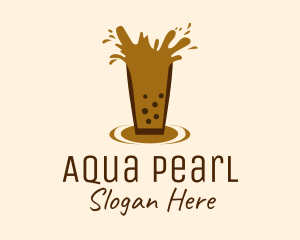 Milktea Splash Cup logo design