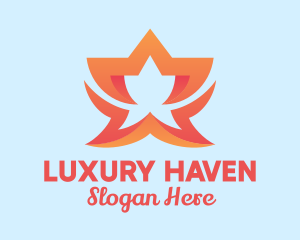 Orange Fancy Star Hotel logo design
