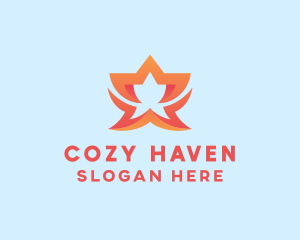 Orange Fancy Star Hotel logo design