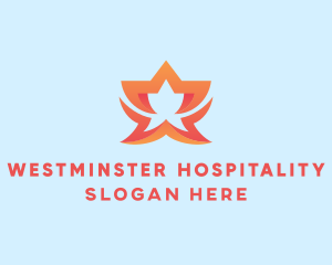 Orange Fancy Star Hotel logo design