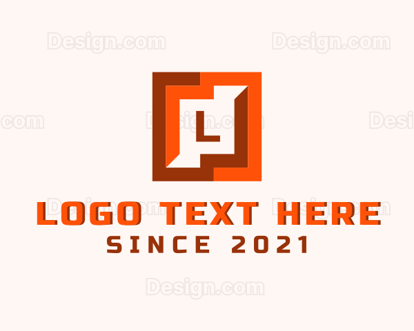 Square Puzzle Pattern Logo