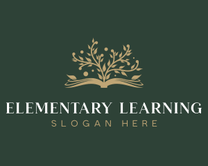 Learning Tree Book logo design