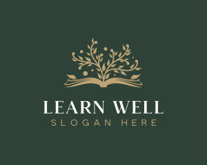 Learning Tree Book logo design