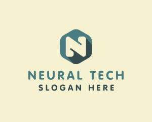 Tech Consulting Letter N logo design