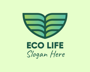 Green Environmental Leaf logo design