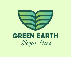 Green Environmental Leaf logo design