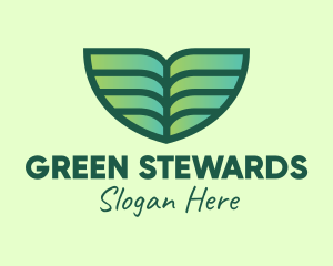 Green Environmental Leaf logo design