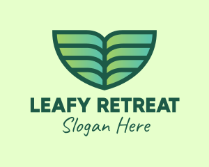 Green Environmental Leaf logo design