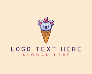 Koala Ice Cream Animal  logo