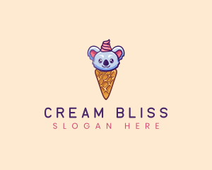 Koala Ice Cream Animal  logo design