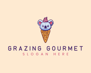 Koala Ice Cream Animal  logo design