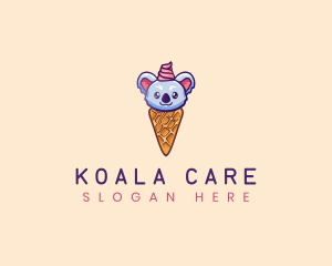 Koala Ice Cream Animal  logo design