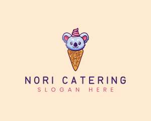 Koala Ice Cream Animal  logo design