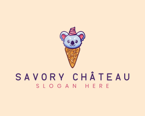 Koala Ice Cream Animal  logo design