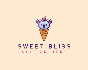 Koala Ice Cream Animal  logo design