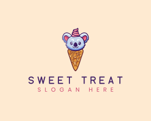 Koala Ice Cream Animal  logo design