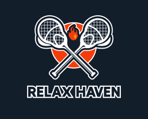 Lacrosse Stick Fire logo