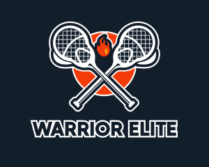 Lacrosse Stick Fire logo