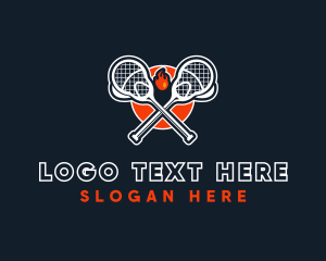 Lacrosse Stick Fire logo