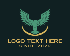 Eagle - Crescent Bird Wings logo design