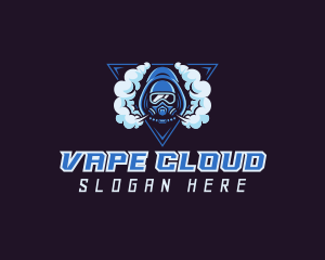 Smoke Cyberpunk Vaper logo design