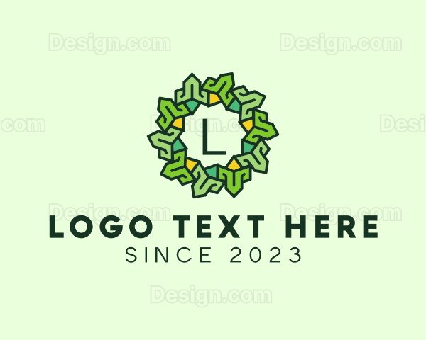 Nature Wreath Eco Flower Logo