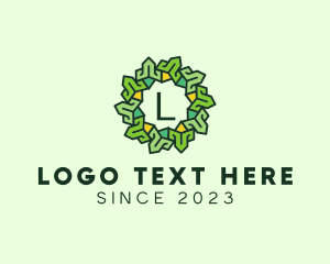 Nature Wreath Eco Flower logo