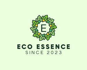 Nature Wreath Eco Flower logo design