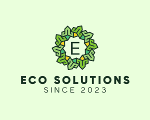 Nature Wreath Eco Flower logo design