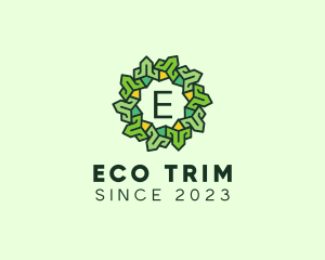 Nature Wreath Eco Flower logo design