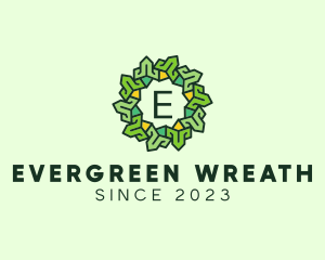 Nature Wreath Eco Flower logo design