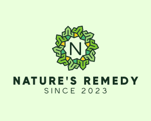 Nature Wreath Eco Flower logo design