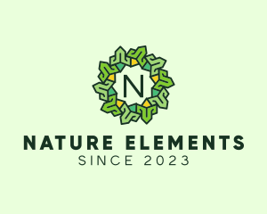 Nature Wreath Eco Flower logo design