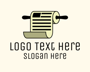 Editorial - Document Scroll Paper logo design
