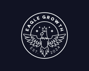 Crown Eagle Bird logo design