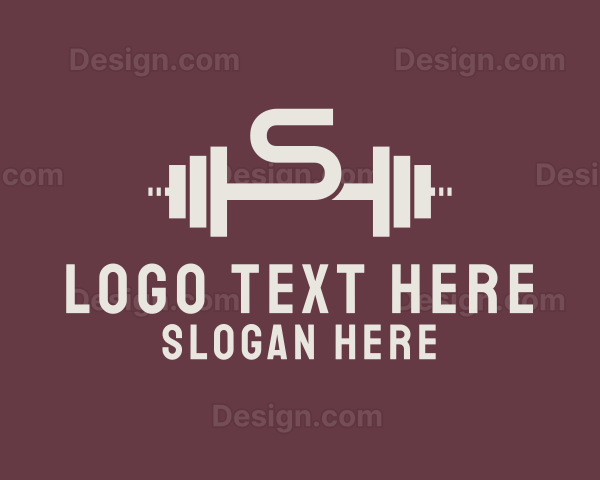 Weightlifting Gym Letter S Logo