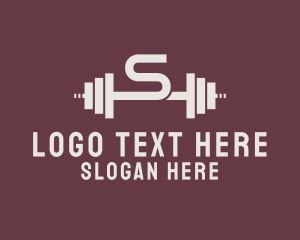 Weightlifting Gym Letter S  logo