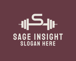 Weightlifting Gym Letter S  logo design