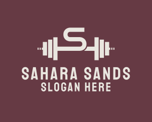 Weightlifting Gym Letter S  logo design