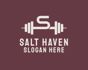 Weightlifting Gym Letter S  logo design