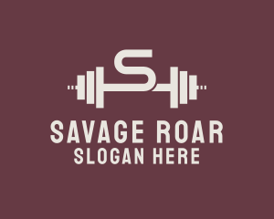 Weightlifting Gym Letter S  logo design