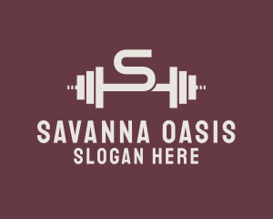 Weightlifting Gym Letter S  logo design