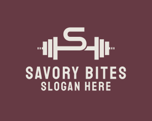 Weightlifting Gym Letter S  logo design