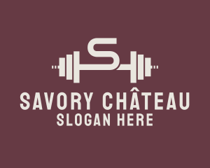 Weightlifting Gym Letter S  logo design