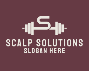 Weightlifting Gym Letter S  logo design