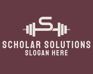 Weightlifting Gym Letter S  logo design