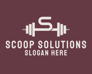 Weightlifting Gym Letter S  logo design