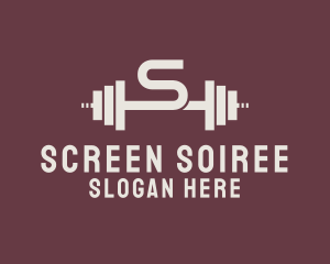 Weightlifting Gym Letter S  logo design